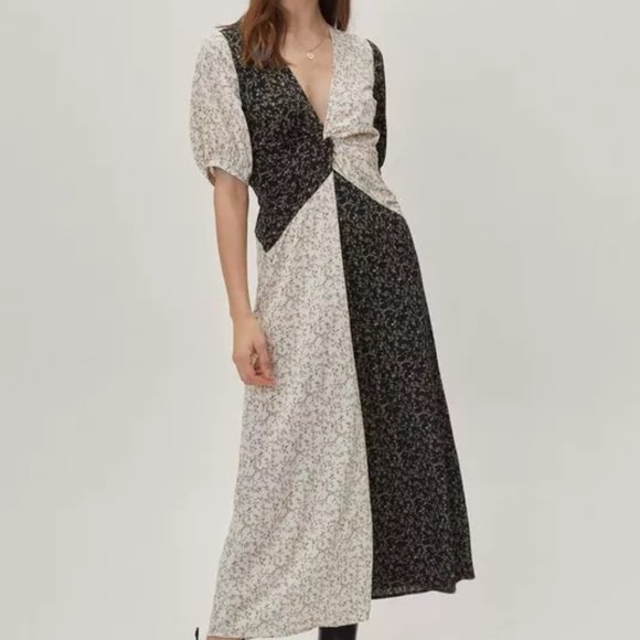 Nasty Gal Dresses & Skirts - NwoT Nasty Gal Floral Colorblock Midi Dress